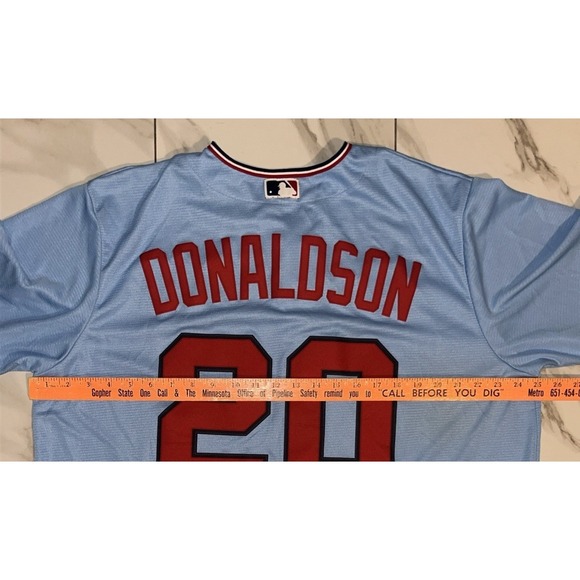 Minnesota Twins Josh Donaldson #20 Jersey Men's XL‎ Nike MLB Throwback Blue EUC! - Picture 11 of 14